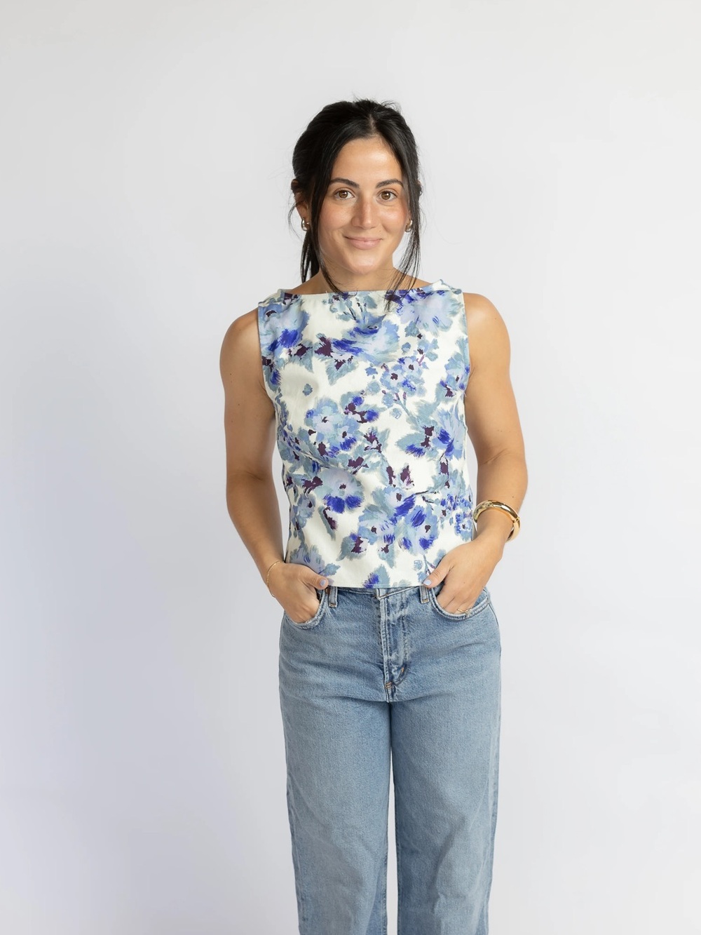 Maribel Floral Open Back Top